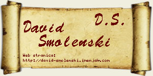 David Smolenski vizit kartica